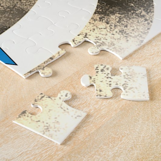 レトロ統一された州ヴァージン諸島国旗USVI ジグソーパズル (側面)