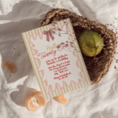 レトロ絵を描ボーハロー21フォト誕生日 招待状