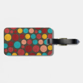 レトロ絵を描水玉模様キャンバス#3 ラゲッジタグ (裏面横)