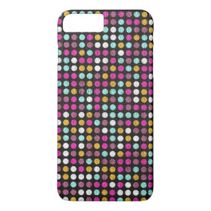 レトロ絵を描水玉模様キャンバス#4 iPhone 8 PLUS/7 PLUSケース