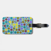 レトロ絵を描水玉模様キャンバス#5 ラゲッジタグ (裏面横)