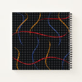 レトロ絵を描（ばちゃばちゃ）跳ねるとドットパーソナライズされた ノートブック (裏面)