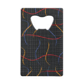 レトロ絵を描（ばちゃばちゃ）跳ねるとドット クレジットカード栓抜き (正面)