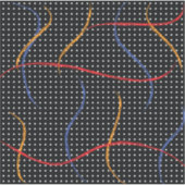 レトロ絵を描（ばちゃばちゃ）跳ねるとドット シール (正面)