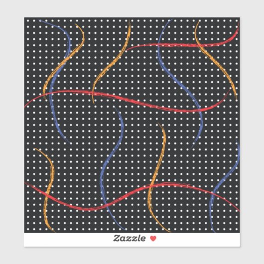 レトロ絵を描（ばちゃばちゃ）跳ねるとドット シール (シート)