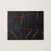 レトロ絵を描（ばちゃばちゃ）跳ねるとドット ジグソーパズル (横)