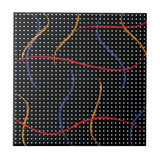 レトロ絵を描（ばちゃばちゃ）跳ねるとドット タイル (正面)