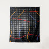 レトロ絵を描（ばちゃばちゃ）跳ねるとドット タペストリー (正面)