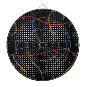 レトロ絵を描（ばちゃばちゃ）跳ねるとドット ダーツボード