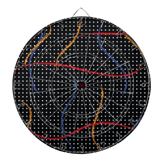 レトロ絵を描（ばちゃばちゃ）跳ねるとドット ダーツボード (正面)