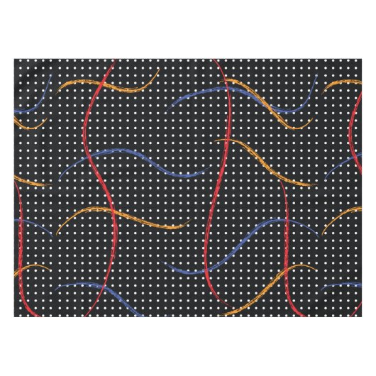 レトロ絵を描（ばちゃばちゃ）跳ねるとドット テーブルクロス (正面(横))