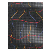 レトロ絵を描（ばちゃばちゃ）跳ねるとドット テーブルクロス (正面)