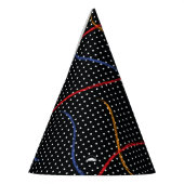 レトロ絵を描（ばちゃばちゃ）跳ねるとドット パーティーハット (左)