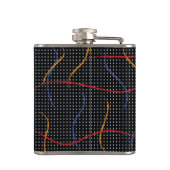 レトロ絵を描（ばちゃばちゃ）跳ねるとドット フラスク (裏面)