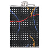 レトロ絵を描（ばちゃばちゃ）跳ねるとドット フラスク (裏面)