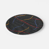 レトロ絵を描（ばちゃばちゃ）跳ねるとドット ペーパープレート (アングル)