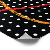 レトロ絵を描（ばちゃばちゃ）跳ねるとドット ポスター (角)