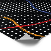 レトロ絵を描（ばちゃばちゃ）跳ねるとドット ポスター (角)