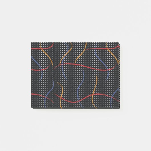 レトロ絵を描（ばちゃばちゃ）跳ねるとドット ポストイット (正面)