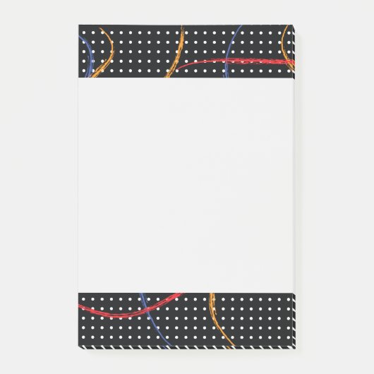 レトロ絵を描（ばちゃばちゃ）跳ねるとドット ポストイット (正面)