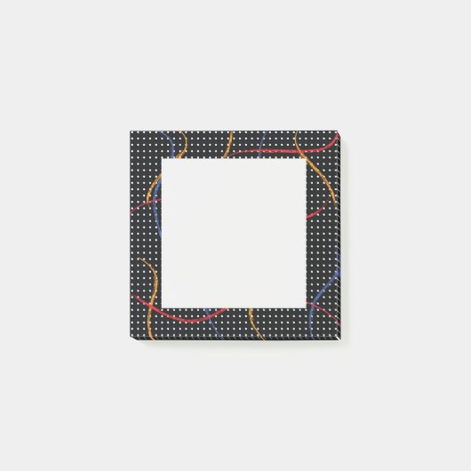 レトロ絵を描（ばちゃばちゃ）跳ねるとドット ポストイット (正面)