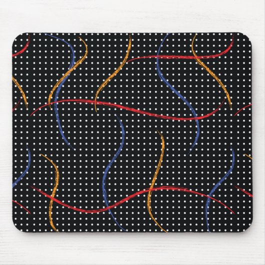 レトロ絵を描（ばちゃばちゃ）跳ねるとドット マウスパッド (正面)