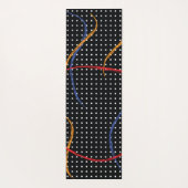 レトロ絵を描（ばちゃばちゃ）跳ねるとドット ヨガマット (裏面)