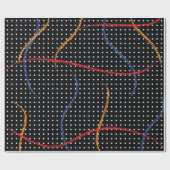 レトロ絵を描（ばちゃばちゃ）跳ねるとドット ラッピングペーパー (フラット)