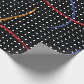 レトロ絵を描（ばちゃばちゃ）跳ねるとドット ラッピングペーパー (角)