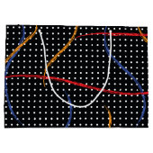 レトロ絵を描（ばちゃばちゃ）跳ねるとドット ラージペーパーバッグ (裏面)