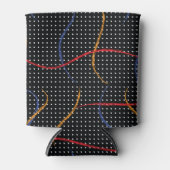 レトロ絵を描（ばちゃばちゃ）跳ねるとドット 缶クーラー (正面)