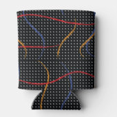 レトロ絵を描（ばちゃばちゃ）跳ねるとドット 缶クーラー (裏面)