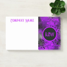 レトロ絵を描（ばちゃばちゃ）跳ねるエフェクトパープル&ブラック ポストイット