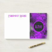 レトロ絵を描(ばちゃばちゃ)跳ねるエフェクトパープル&ブラック ポストイット (デスク)