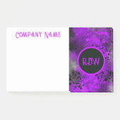 レトロ絵を描(ばちゃばちゃ)跳ねるエフェクトパープル&ブラック ポストイット (正面)