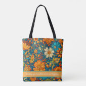 レトロ絵画の孫娘への卒業祝い トートバッグ (裏面)