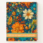 レトロ絵画の孫娘への卒業祝い ノートブック (裏面)