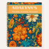 レトロ絵画の孫娘への卒業祝い ノートブック (正面)