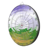 レトロ絵画の波の芸術 ダーツボード (正面右)