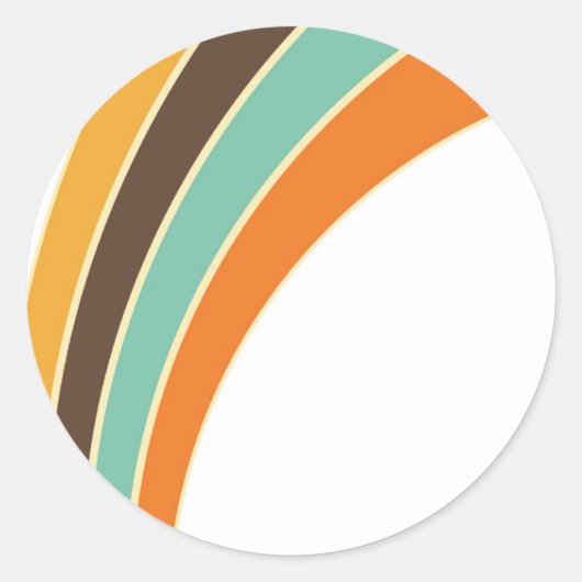 レトロ絵画カラーのもの ラウンドシール (正面)