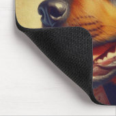 レトロ絵画ロットワイラー マウスパッド (コーナー)