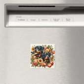 レトロ絵画ロットワイラー マグネット (インサイチュ (食洗機))