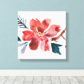 レトロ絵画花 キャンバスプリント (インサイチュ (ウッドフロア))