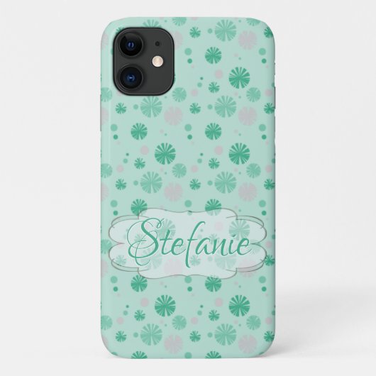 レトロ緑の花 Case-Mate iPhoneケース (裏面)
