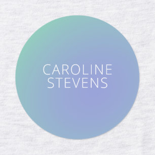 レトロ緑青グラデーション  名パーソナライズされた前 ラベル