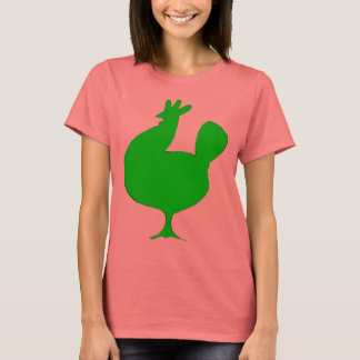 レトロ緑鶏 Tシャツ