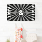 レトロ線の白い波紋+あなたの背中。&アイディア 横断幕 (インサイチュ)