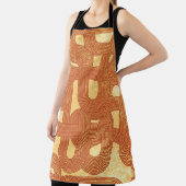 レトロ線抽象芸術手描グランジき エプロン (インサイチュ)