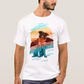 レトロ縁どグラフ数々のィックス色ID754 Tシャツ (正面)