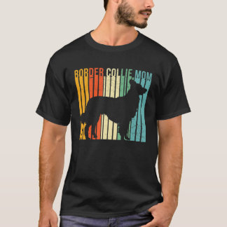 レトロ縁どコリーママかわいいコリー恋人D Tシャツ